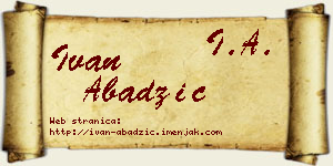 Ivan Abadžić vizit kartica